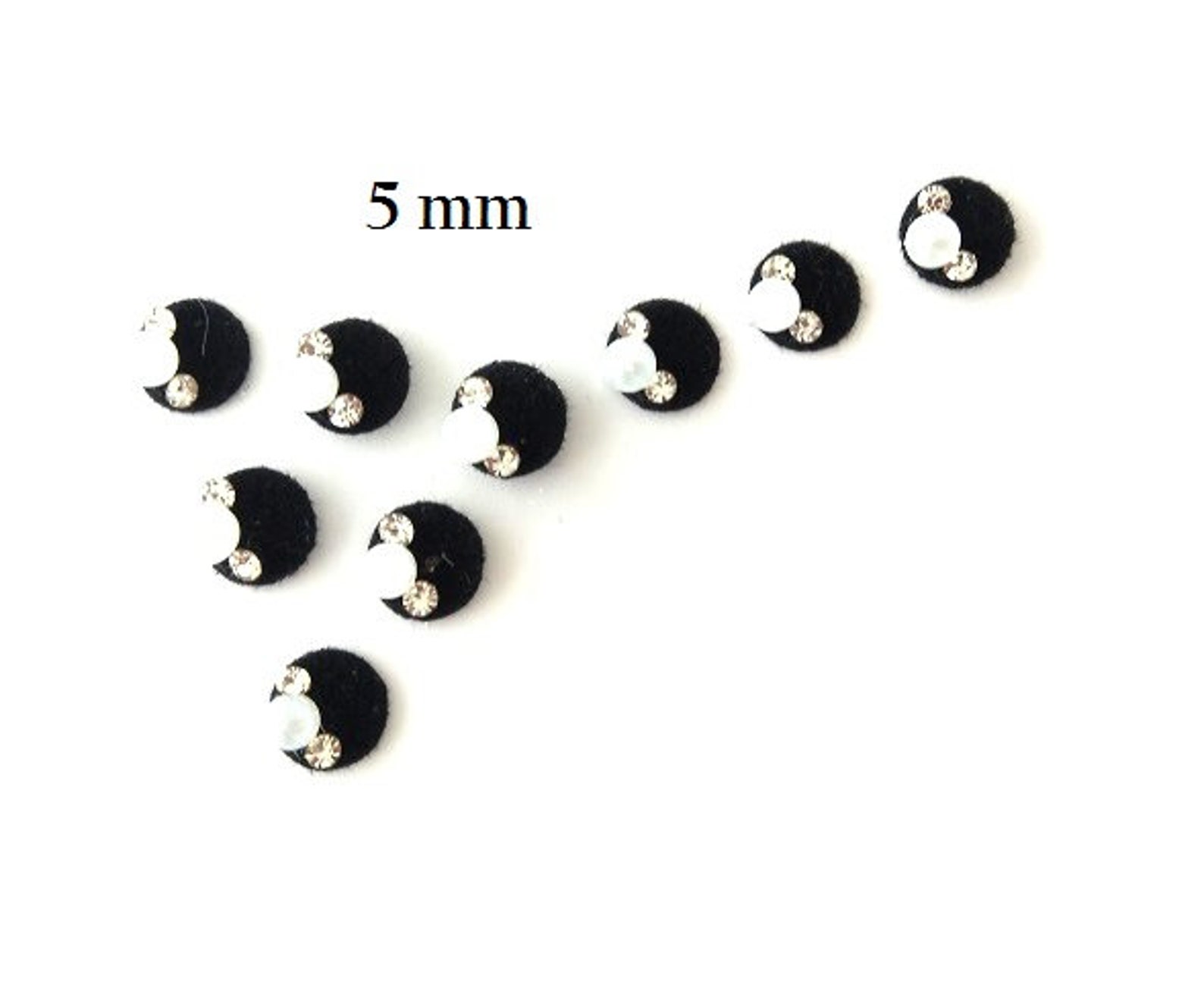 Beautiful Black Round Bindi Indian Bindi Stickers Velvet Etsy