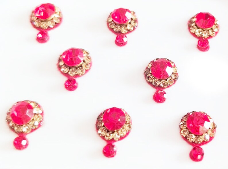 Indian Round Bindis Stickers Stone Bindi Sticker Stick on Etsy