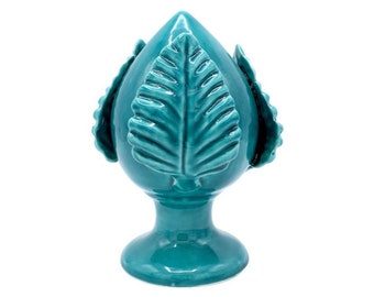 Apulian Pumo in Turquoise Sicilian Ceramics H. 19 x L. 12 cm