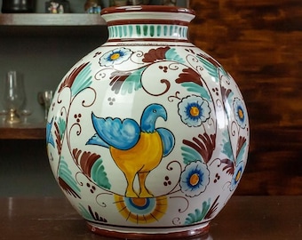 カルタジローネ陶器花瓶、約25 x 18 cm、多色装飾、多彩色 MD1 - Etsy 日本