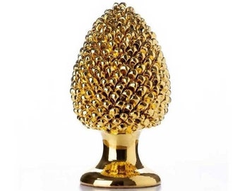 Ceramic Gold Pinecone - Gold pine cone in Sicilian ceramic "Various Sizes"