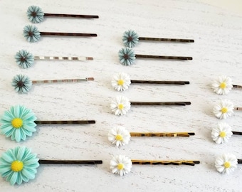 Daisy Flower Bobby Pins