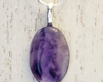 Collar de amatista de plata #3