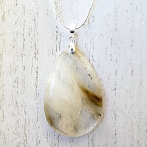 Brown Cherry Quartz Pendant Necklace