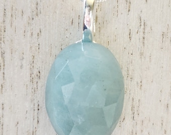Silver Aquamarine Necklace