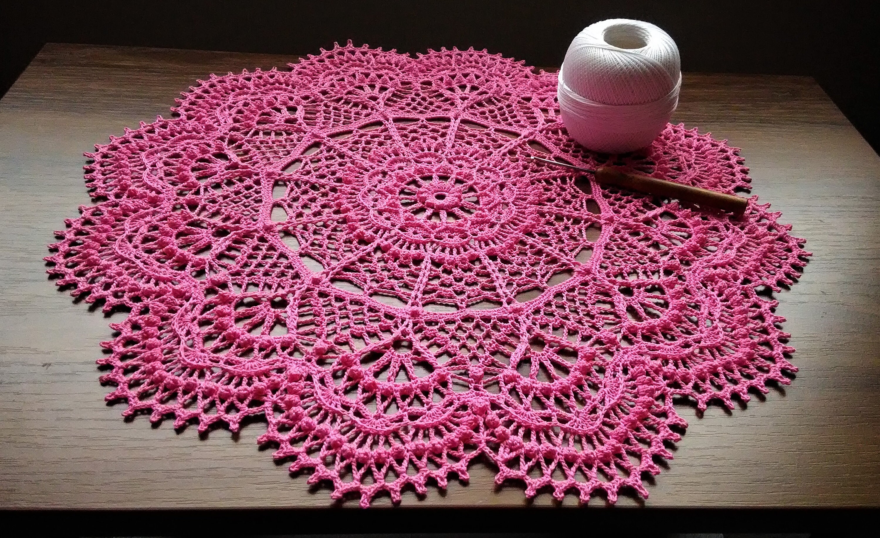 Round Embossed Textured Crocheted Lace Doily 3D Handmade - Etsy