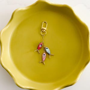 Beaded Fish Keychain - Bag Charm