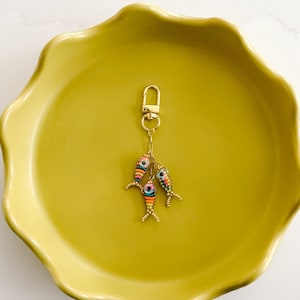 Beaded Fish Keychain - Bag Charm