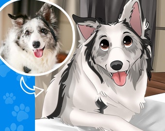 Pet Portrait, Cartoon Pet Portrait, Disney Pet Portrait, Dog Portrait, Disney Dog, Disney Pet, Custom Pet Portrait, Pet Cartoon Portrait