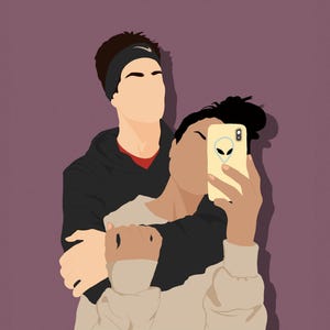 retrato sin rostro, parejas sin rostro, retrato de pareja en acuarela a partir de una foto, retrato de pareja, regalo para parejas, regalo de retrato de pareja sin rostro