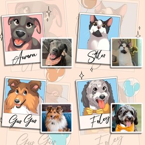 Cartoon Portrait, portrait from photo, cartoon illustration, pet portrait disney, dog illustration, pet portrait, custom pet cartoon image 4