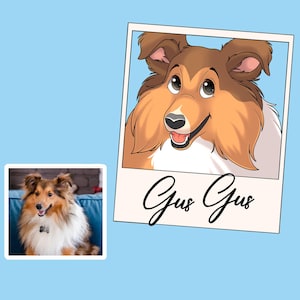 Ritratto personalizzato di animali domestici dei cartoni animati Disney / Ritratti personalizzati / Regali per compleanno, anniversario e altro / Arte personalizzata per animali domestici / Digitale e stampe