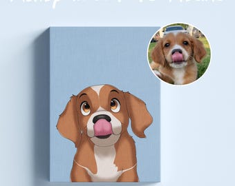 Custom Disney-Cartoon Pet Portrait | Personalized Portraits | Gifts for Birthday, Anniversary & More | Custom Pet Art | Digital and Prints