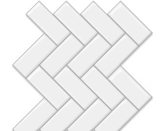 Art3d®Herringbone 12 x 12 inches Peel and Stick Backsplash Tiles (10 Tiles, Thicker Version)