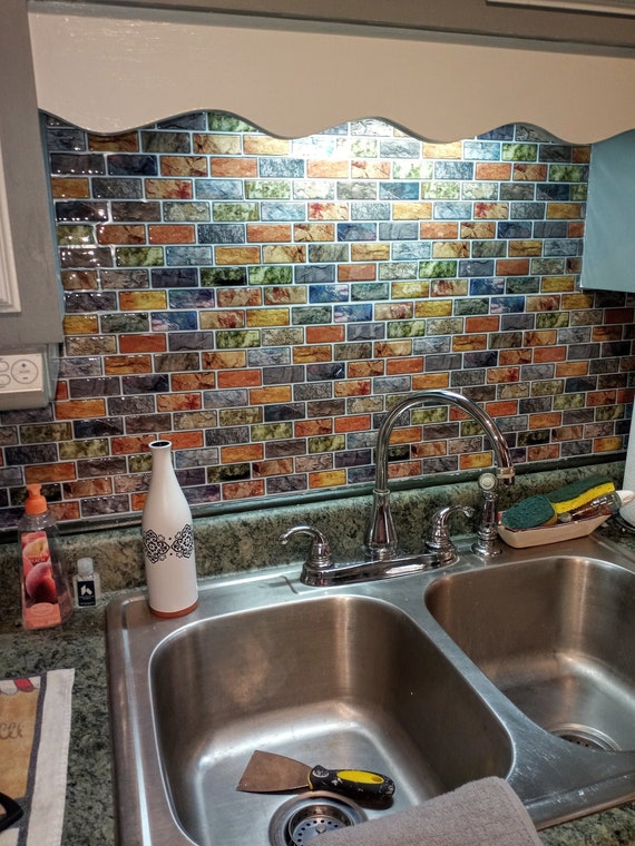 Art3d Peel and Stick Backsplah Tile Self Adhesive Mosaic for  Kitchen(12x12 6 Tiles) 