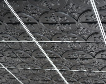 Art3d Drop Ceiling Tiles 2x2, Glue-up Ceiling Panel, Fancy Classic Style in Black，White , Gray