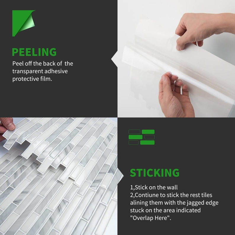 Peel and Stick Backsplashes for Kitchen Selfadhesive Kitchen Etsy