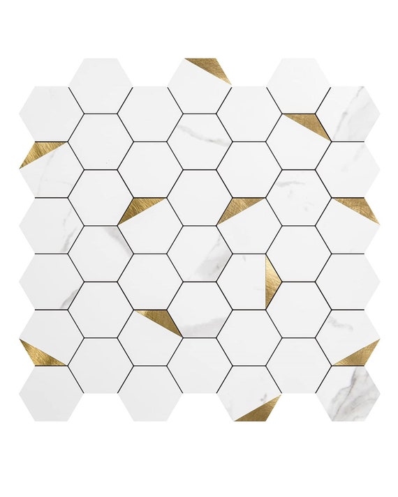 Art3d Peel and Stick Backsplash for Kitchen Décor, Self-adhesive Tile  Hexagon Mosaic Tiles 