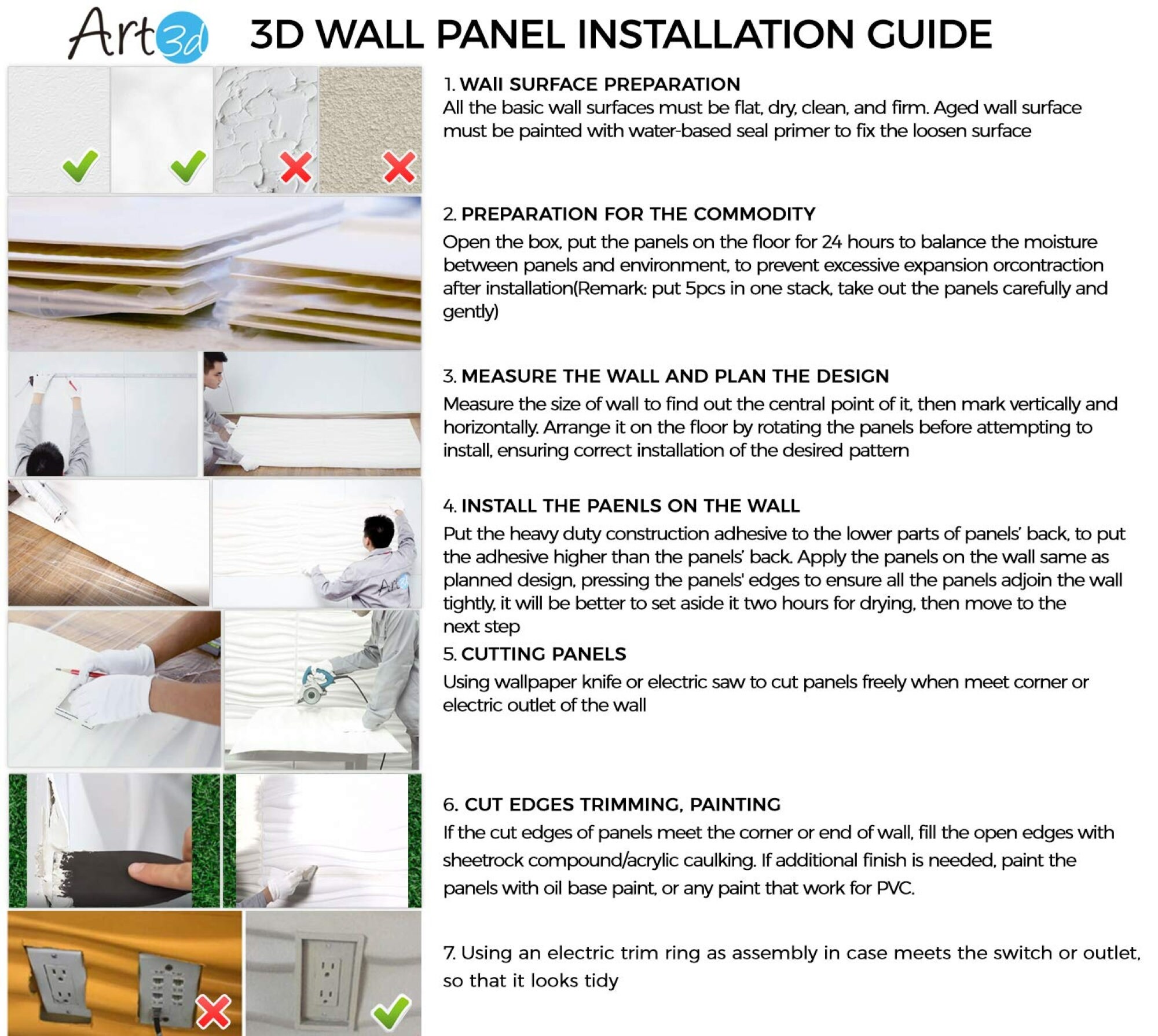 Panel 3D de PVC para muros / 10pz de 50 x 50 cm cubre 2.5 m2