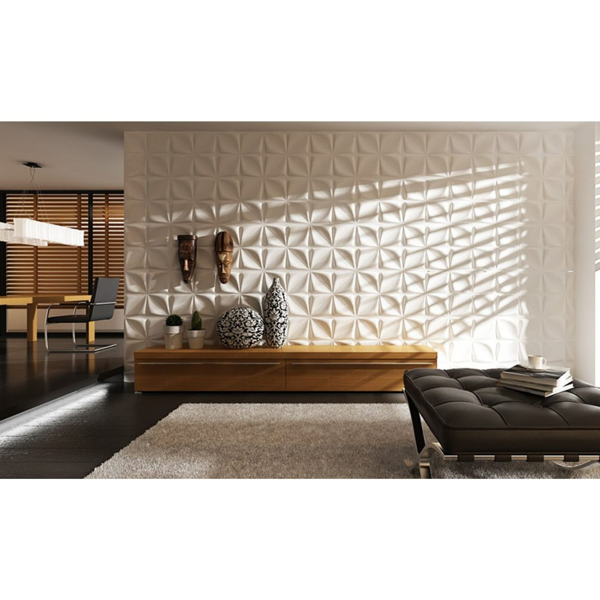 Paneles decorativos para pared 3D de Art3d, PVC, fibra vegetal/bambú