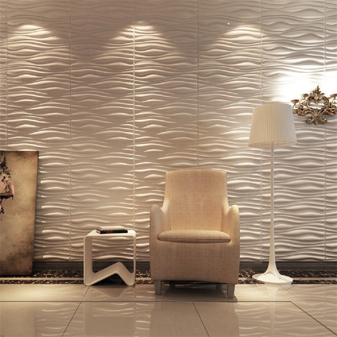 Art3d® Wave Decorative 3D Wall Panels PVC Bedroom/restaurant Wall Art