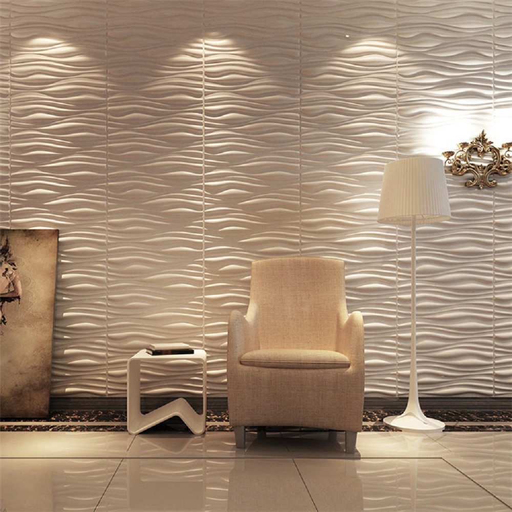 Art3d Panel de pared 3D de madera marrón con diseño de flores de PVC,  cubierta de 32 pies cuadrados, para decoración de pared interior en sala de