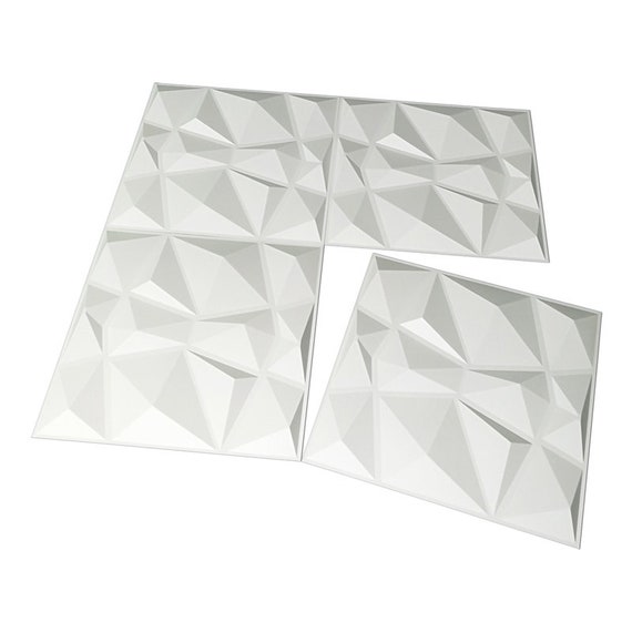 Art3d® Paneles de pared decorativos 3D Diseño de diamante de PVC