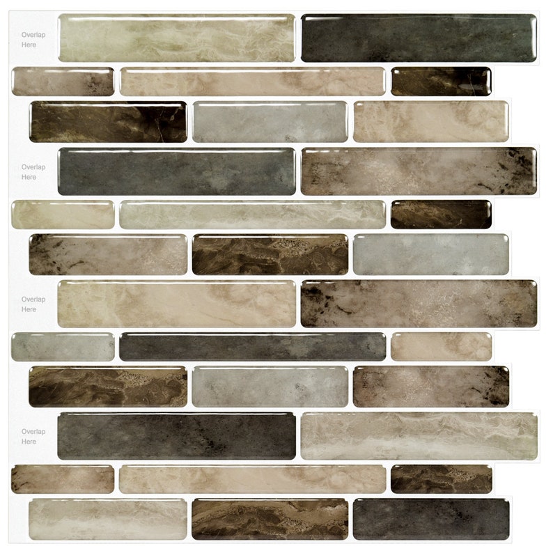 10sheet Peel and Stick Tile Backsplash Brown for Kitchen Etsy