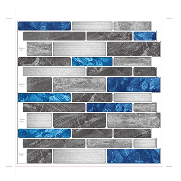 Art3d 10-Sheet Premium Self-Adhesive Kitchen Backsplash Tiles in Marble, 12"X12"