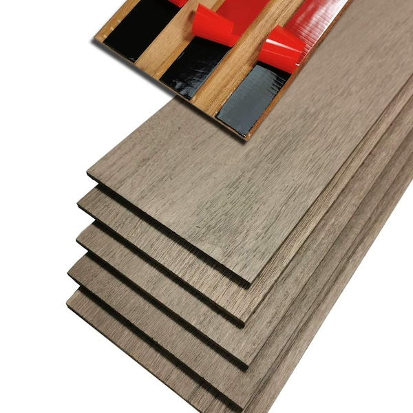 Art3d Reclaimed Wood Wall Panel Distressed Wood Grain, Self-Adhesive, Peel and Stick Wood Planks, 46.5" x 4.9"  (16 Sq Ft)