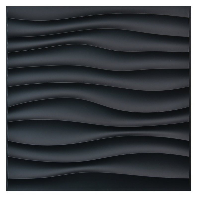 Art3d PVC Wave Panels for Interior Wall Decor Black Textured Etsy