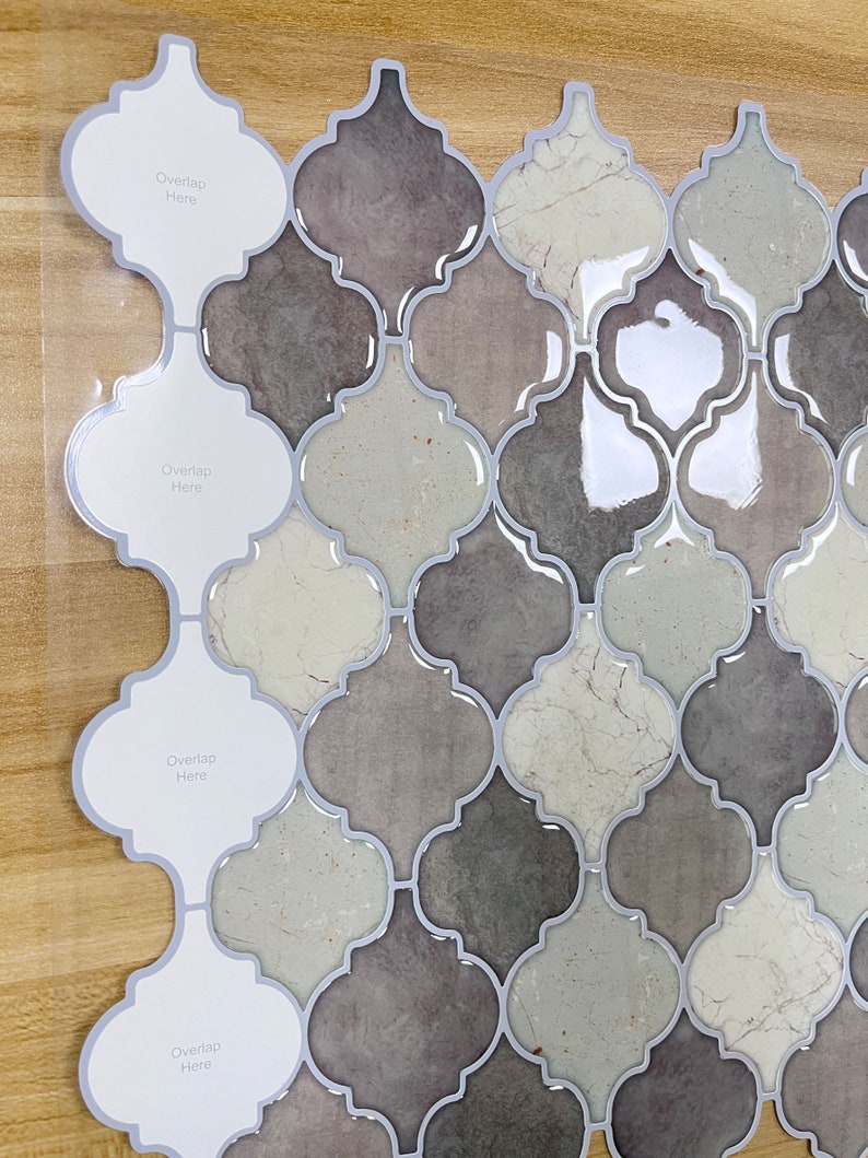 Peel and Stick Tile Backsplash Arabesque Tile Backsplash Etsy