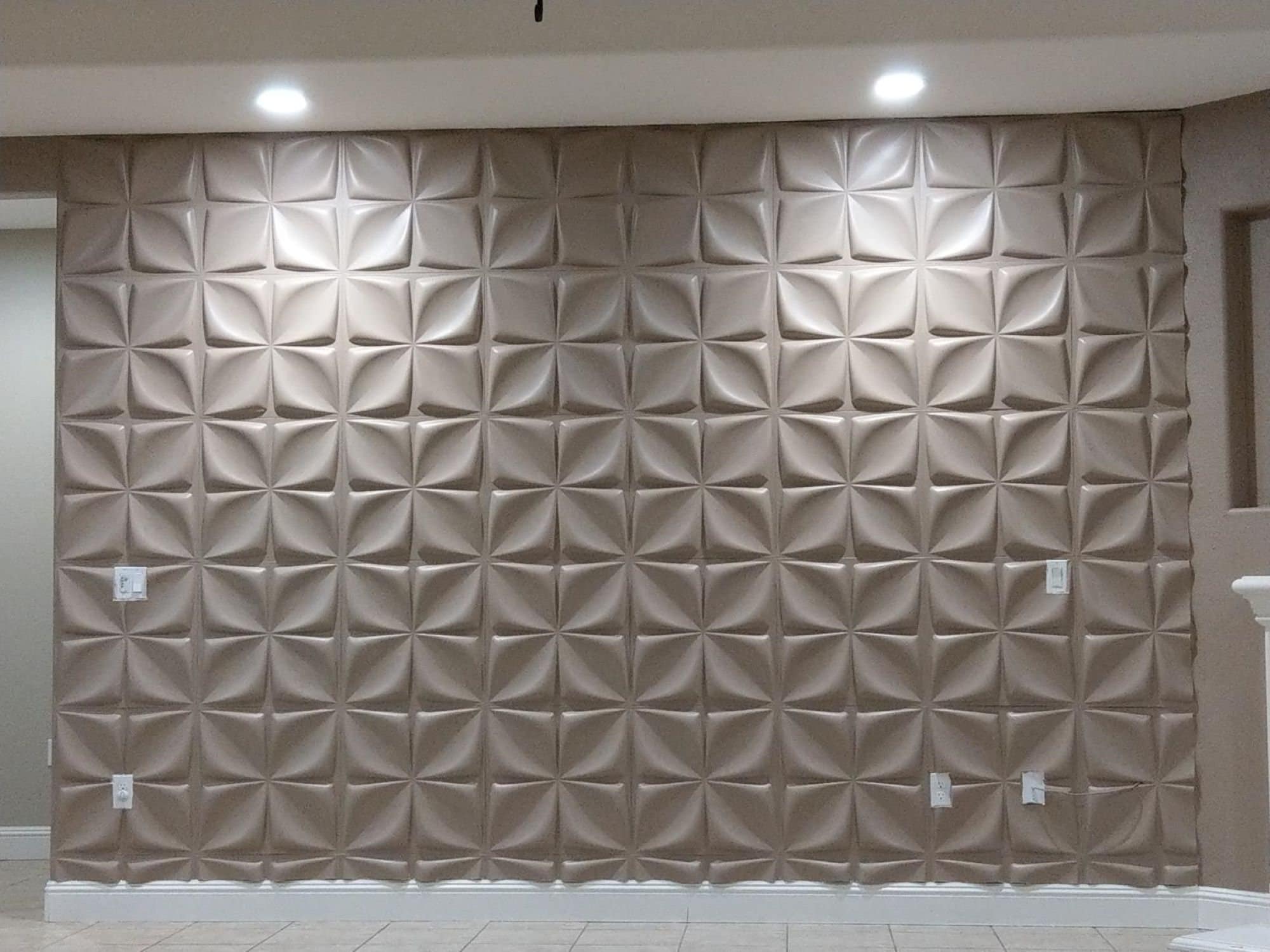 Art3d 19.7x19.7 pulgadas Paneles decorativos de pared 3D Cornus Angustata  Design Plantfiber, 12 Tiles 32 SF -  España