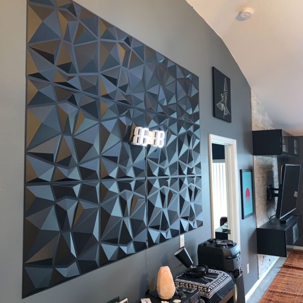 Art3d® Decorative 3D Wall Panels PVC Diamond Design Wall 19.7 in. × 19.7 in.