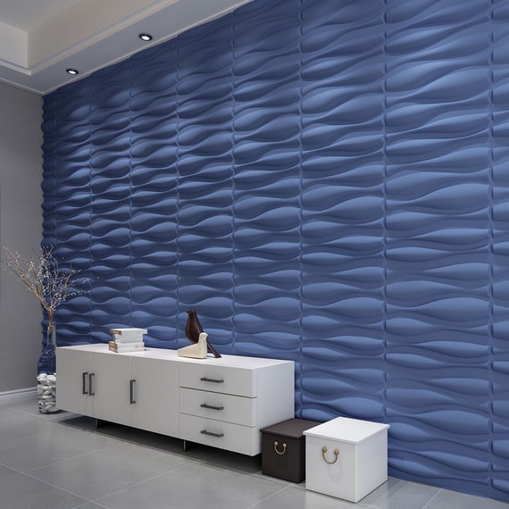 3D Wall Panels Plant Fiber Wave Tiles Brick Wallpaper For, 52 OFF
