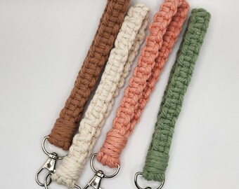 Handgemaakte macrame-polsbandje sleutelhanger-5" sleutelhanger accessoire portemonneehouder geschenken