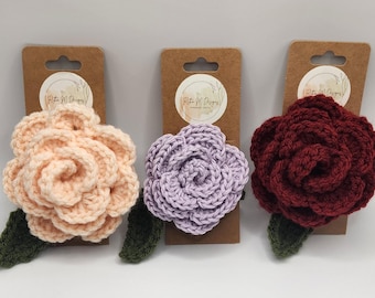 Handmade Rose Flower Crochet Bookmark- 9&quot;-10&quot; Book Lover Gift Journaling Notebook Planner Crochet Flower Crochet Gifts Mother&#39;s Day Gifts
