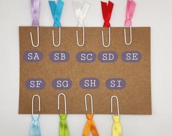 Bladwijzerclips Mix-N-Match 1" clips - notitieboeken, journaling, geschenken, cadeaus boekenliefhebber, bladwijzer, waardering leraar, leesaccessoires