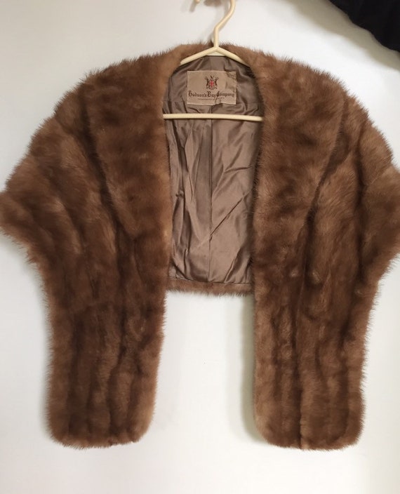 Rare Vintage 1950s Hudsons Bay Company mink stole