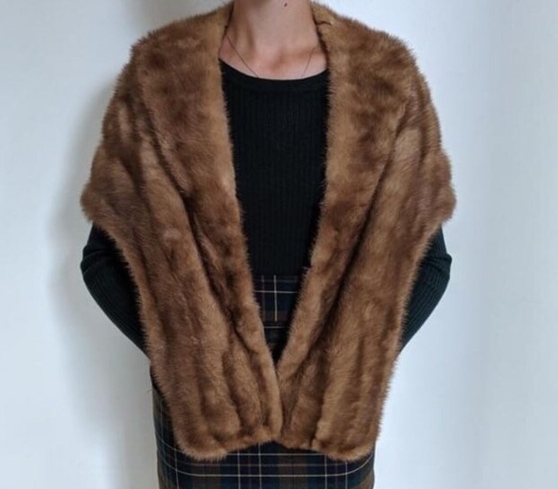 Rare Vintage 1950s Hudsons Bay Company mink stole | Etsy