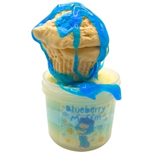 Blueberry Muffin, DIY Slime kit, cloud cream slime, clear slime, scented slime, slime shops, gifts for kids, Gift for Her Him, free shipping
