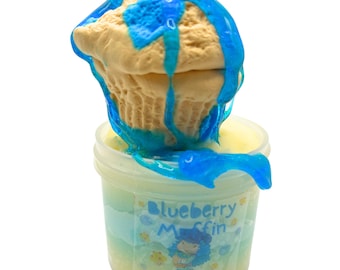 Blueberry Muffin, DIY Slime kit, cloud cream slime, clear slime, scented slime, slime shops, gifts for kids, Gift for Her Him, free shipping