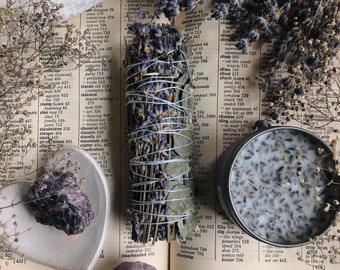 CLARITY Lavender Wormwood Eucalyptus Smudge Stick Alternative/Smoke Cleanser/Herbal Cleansing/Incense Wand/Smoke Cleansing Wand/Sage Wand