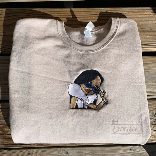 Happy Human Embroidered Dainty Daisy Flowers Sweatshirt Etsy