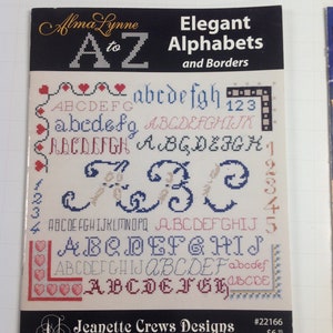 Used Counted Cross-Stitch Pattern Magazine As Pictured (Front and Back Covers) Alphabets - Multiple Item Purchase Discount Available