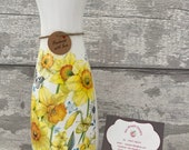 Daffodil vase, flower vase , Easter - decoupage vase, gift, flowers, Mother s Day gifts