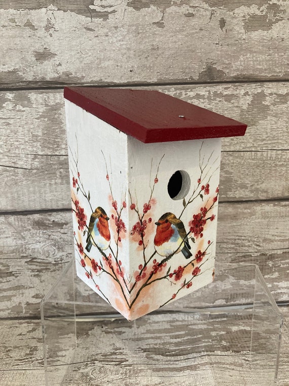 Bird Box, Nesting Box, Robin Box, Decoupaged, Garden Gifts, Fathers Day 