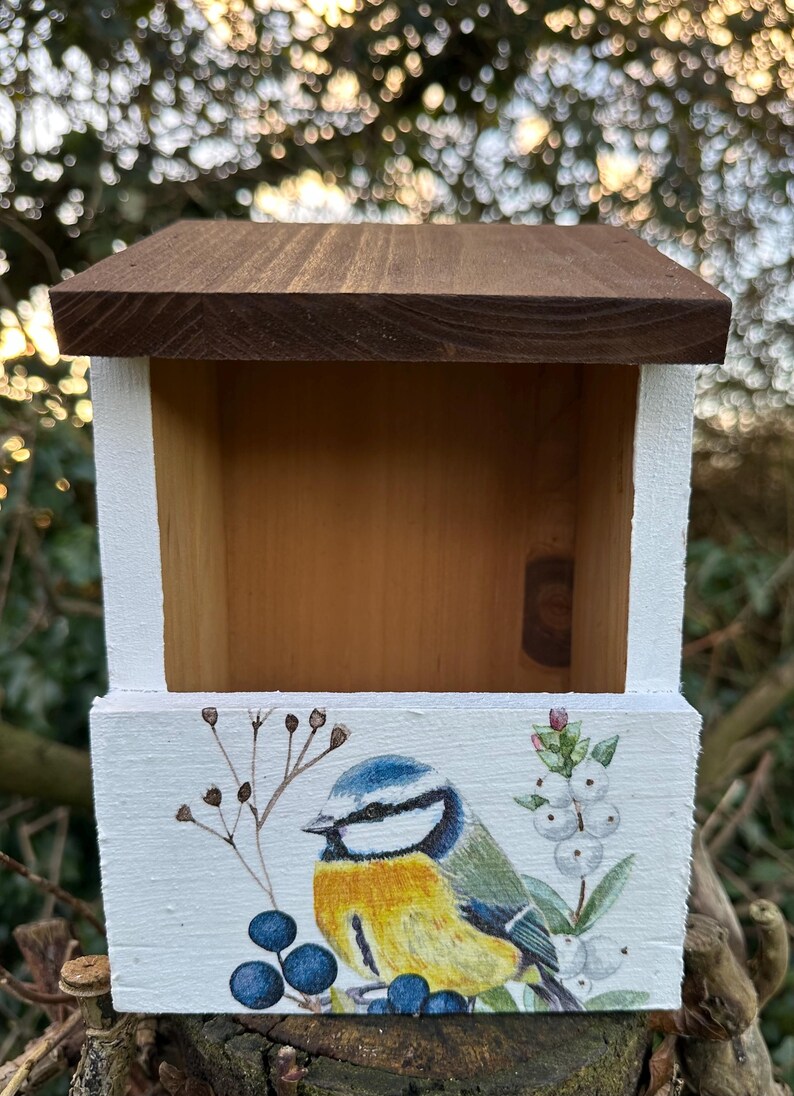 Robin Box Robin Nest Box, Nesting Box, Robin Box, Decoupaged, Garden Gifts ...