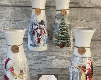 Xmas vase , christmas decoration, Xmas decs , Xmas vase