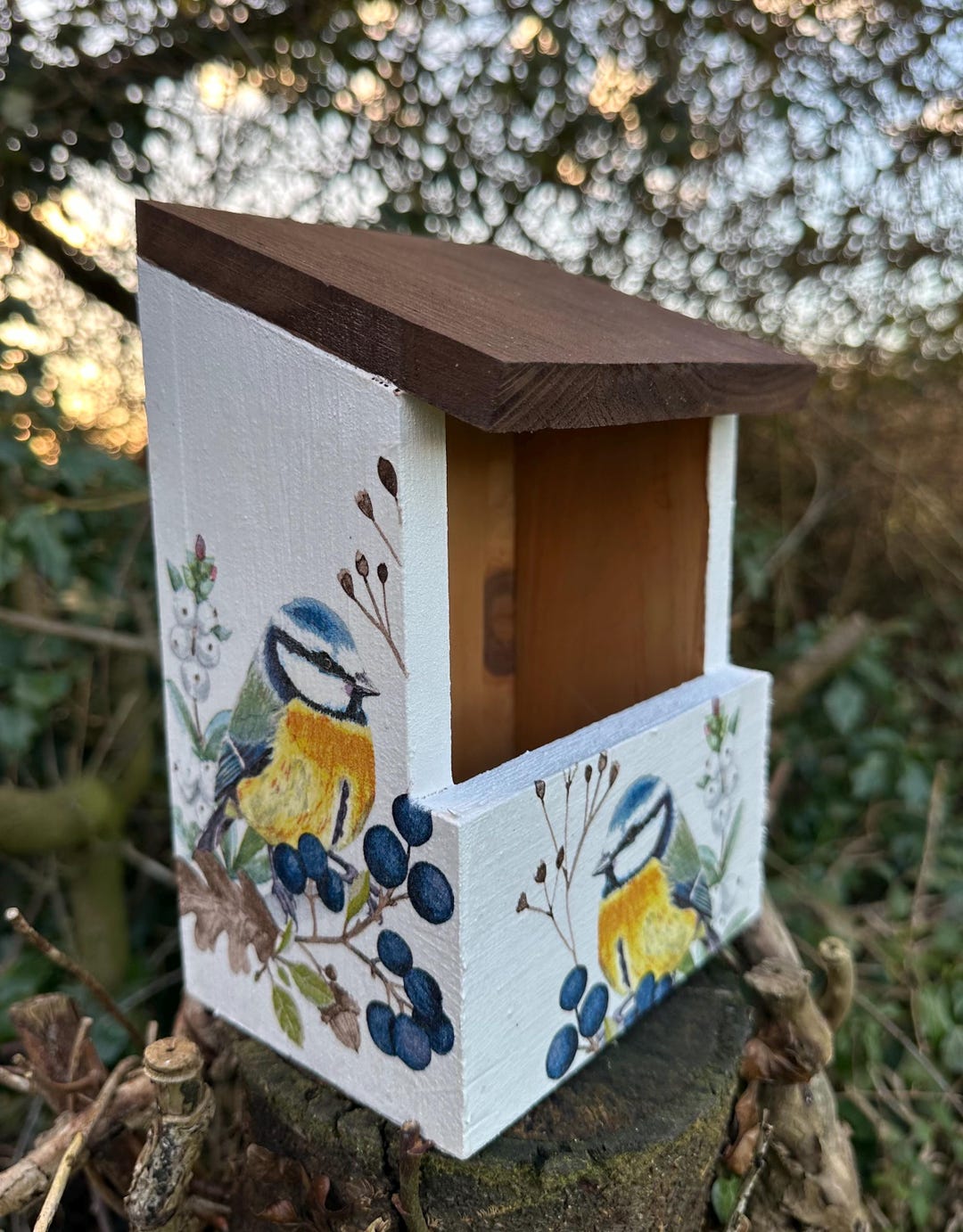 Robin Nest Box, Nesting Box, Robin Box, Decoupaged, Garden Gifts ...